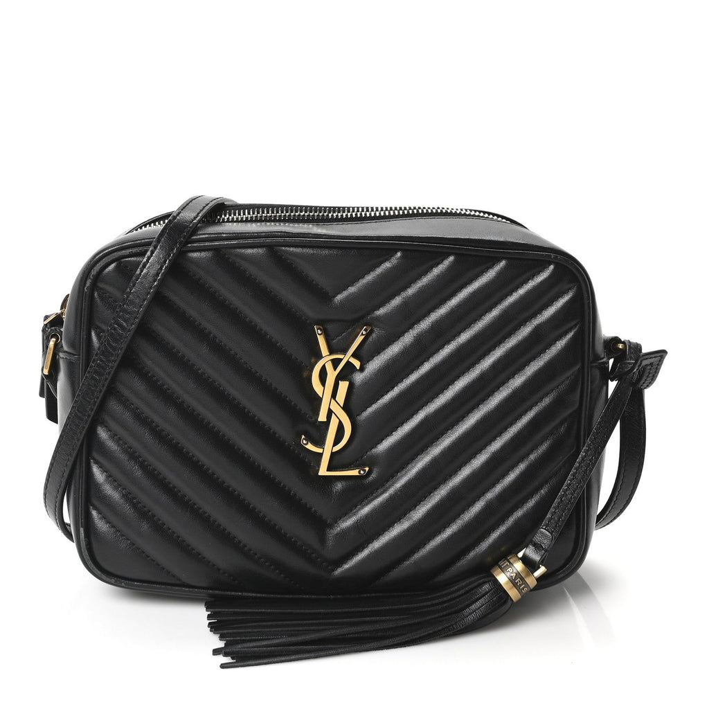 Calfskin Matelasse Monogram Lou Camera Bag Black