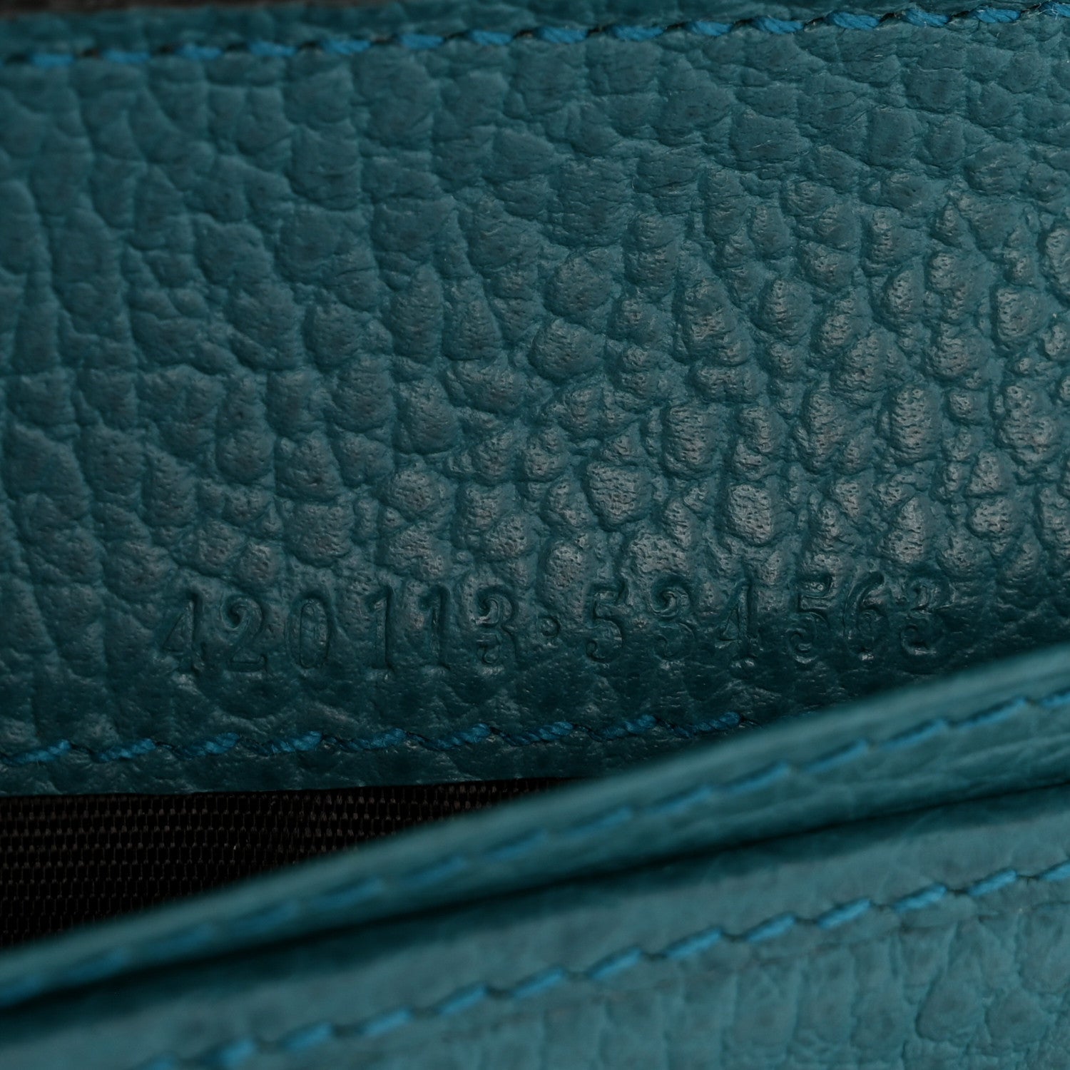 Monogram Dollar Calfskin Zip Around Compact Wallet Beige Ebony Deep Cobalt