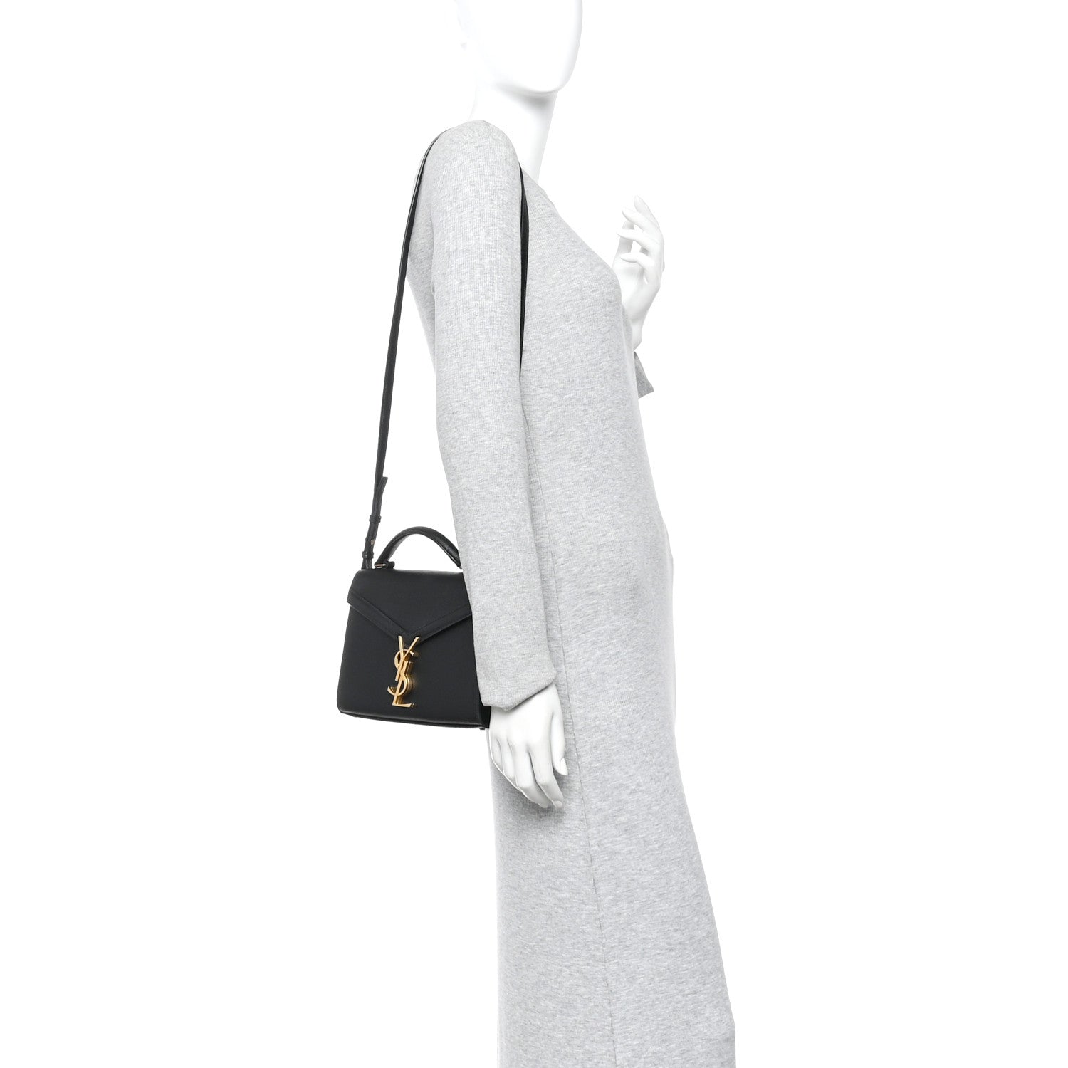 Grain De Poudre Mini Classic Monogram Cassandra Top Handle Black