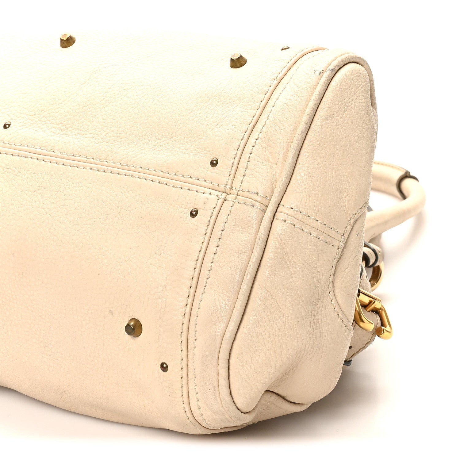 Calfskin Medium Paddington Satchel Ivory