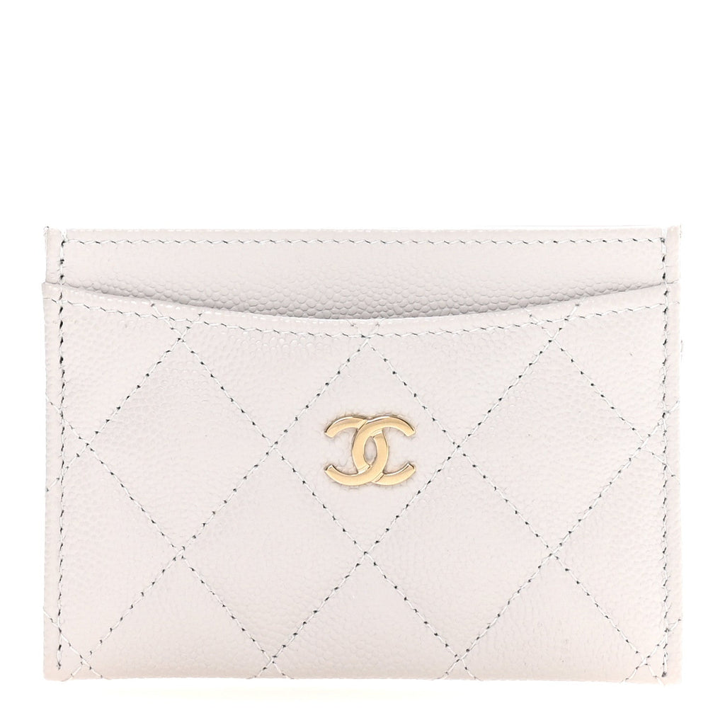 Caviar Quilted  Holder Light Grey