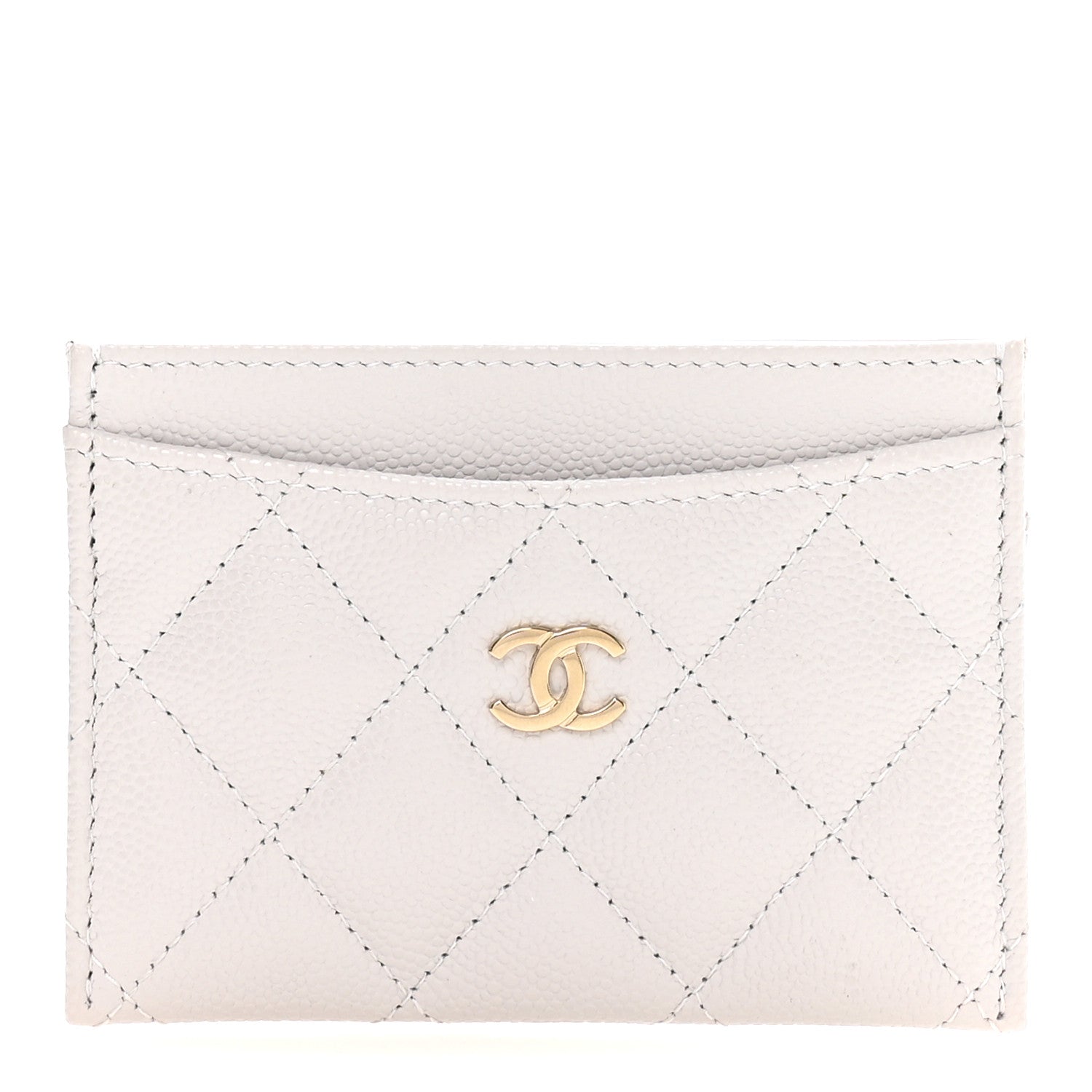 Caviar Quilted  Holder Light Grey
