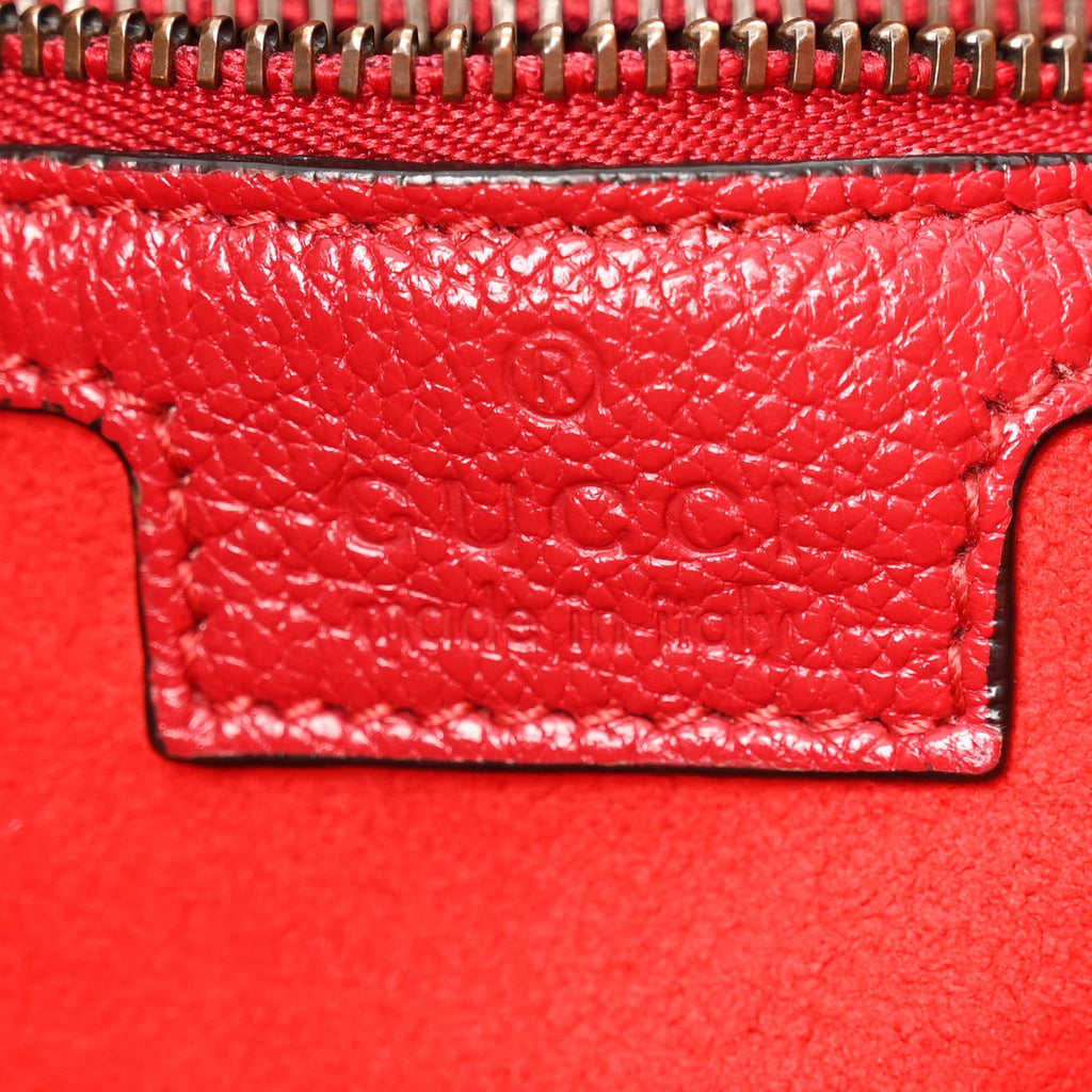 Goatskin Medium Aphrodite Shoulder Bag Hibiscus Red
