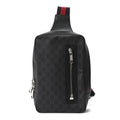 GG Supreme Monogram Web Belt Bag Black Grey