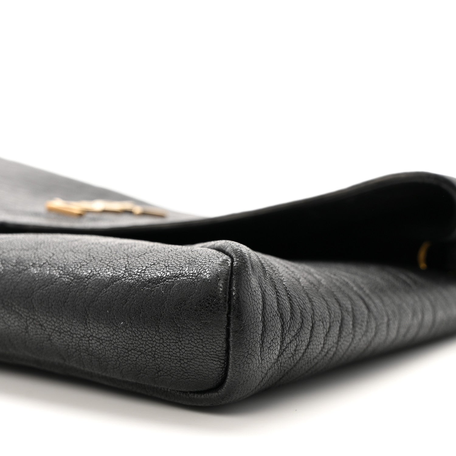 Grained Lambskin Small Cassandre Chain Pouch Black