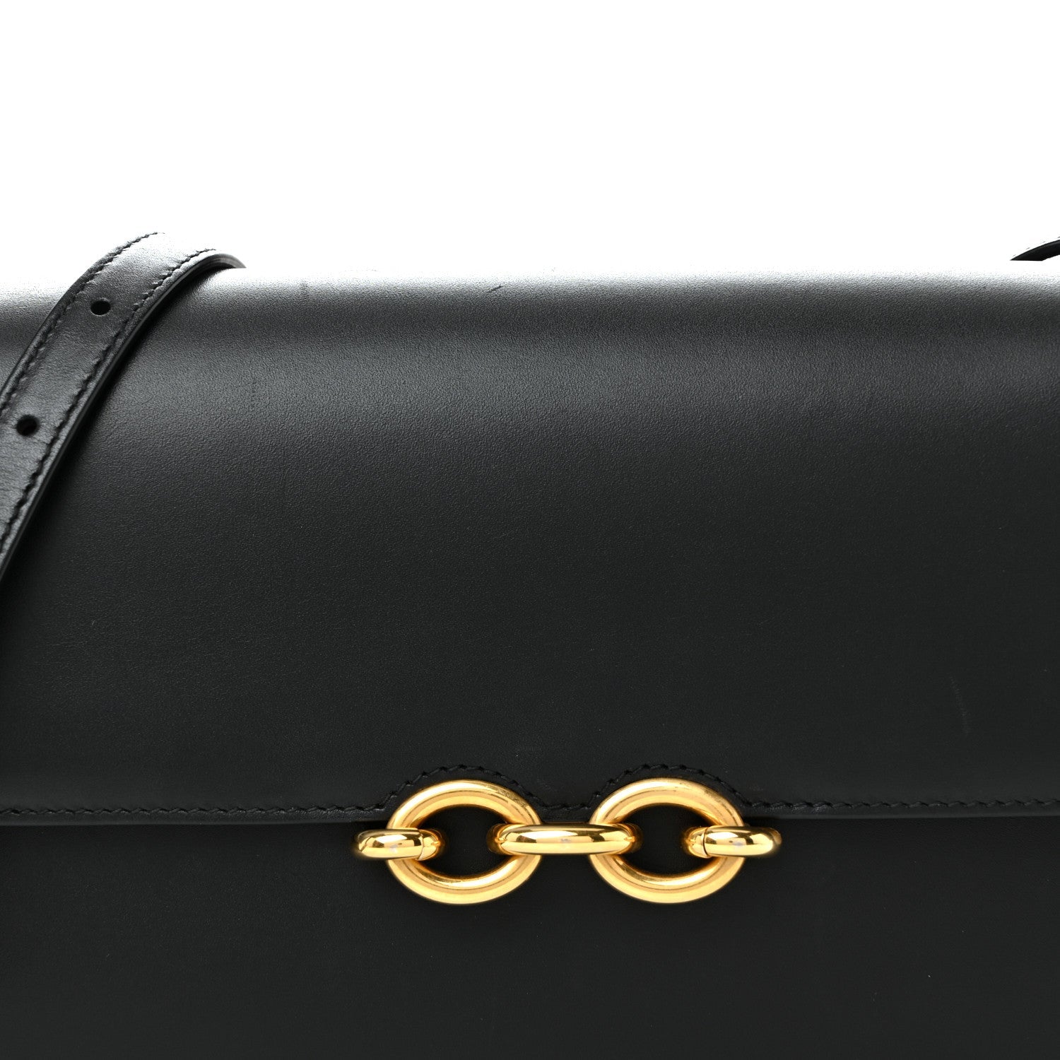 Smooth Calfskin Le Maillon Satchel Black