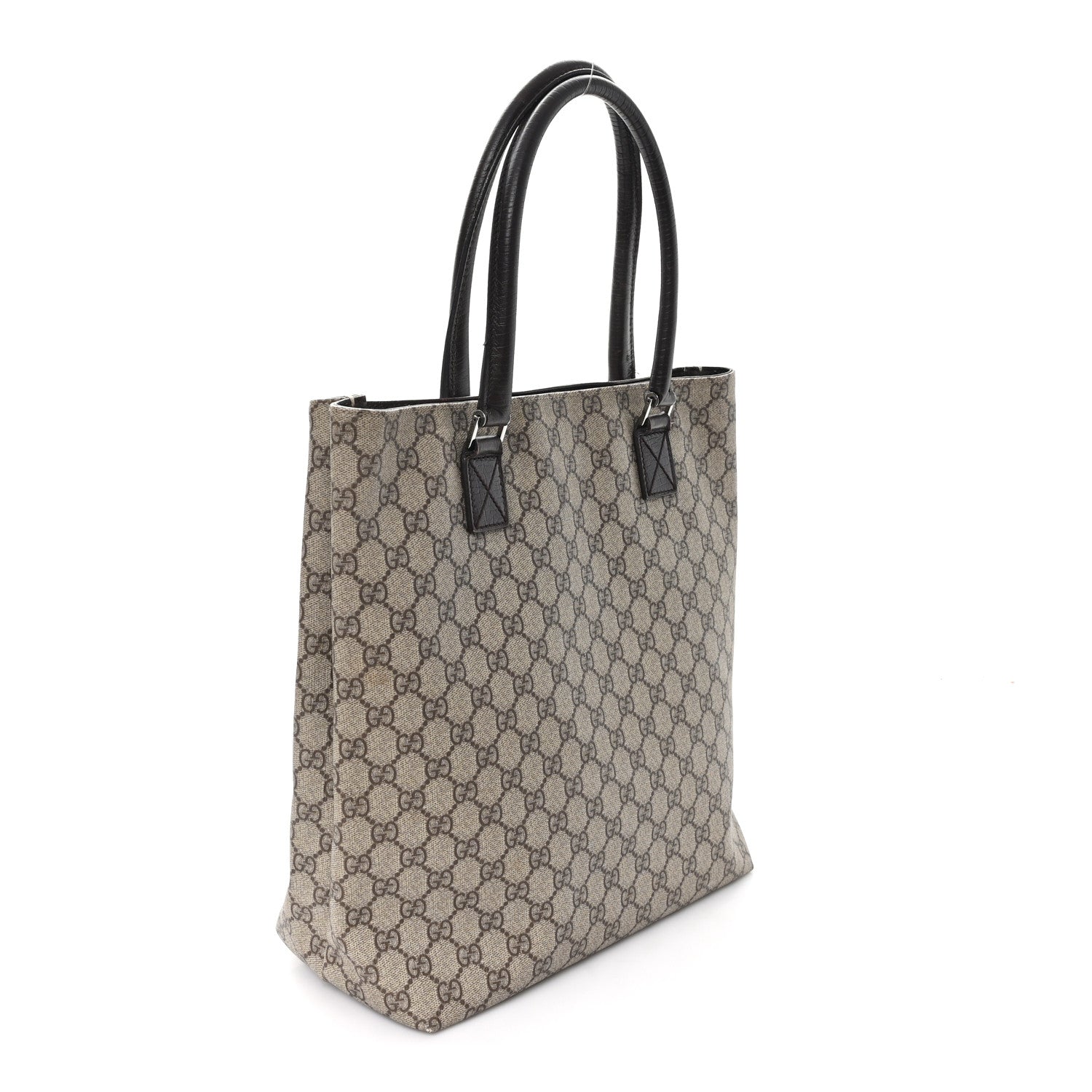 GG Plus Monogram Small Vertical Tote Dark Brown