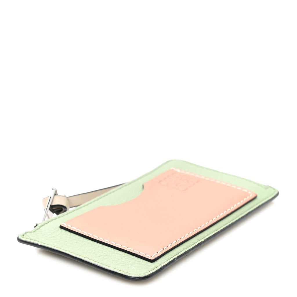 Soft Grained Calfskin Coin  Holder Rosemary Tan