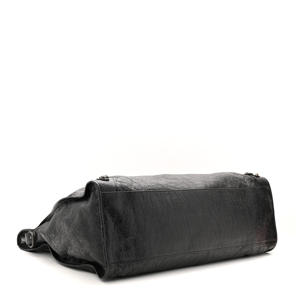 Arena Lambskin Brass Hardware Le City Travel Bag Black