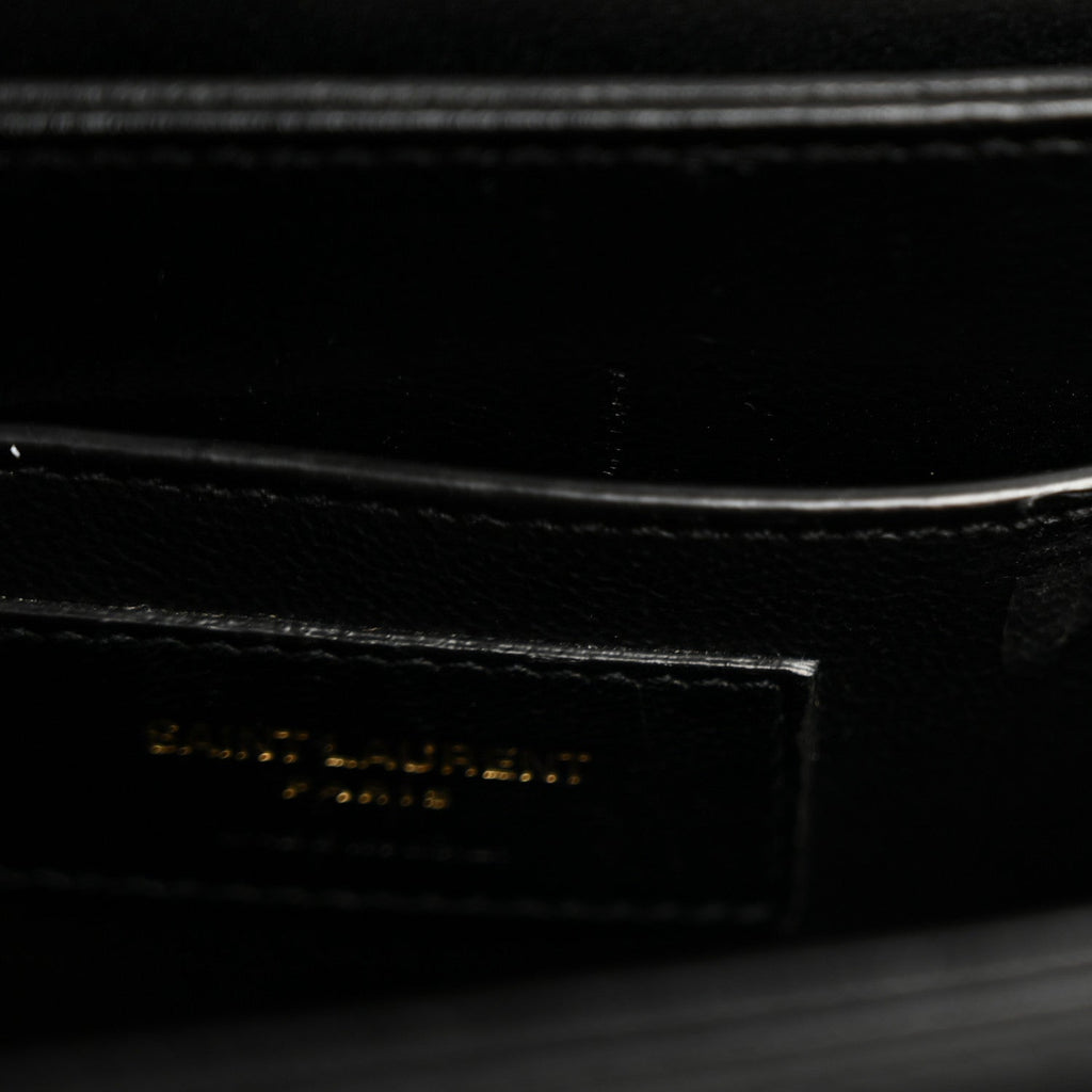 Smooth Calfskin Small Solferino Satchel Black