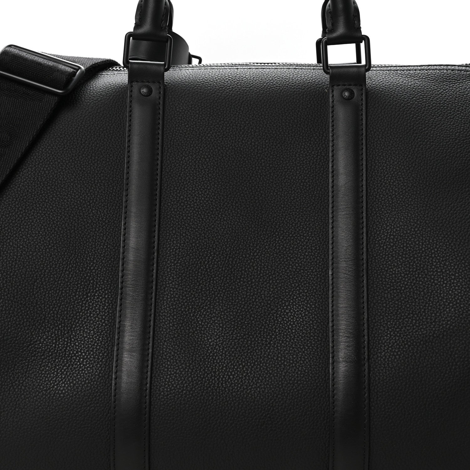 Grained Calfskin Aerogram Keepall Bandouliere 50 Black