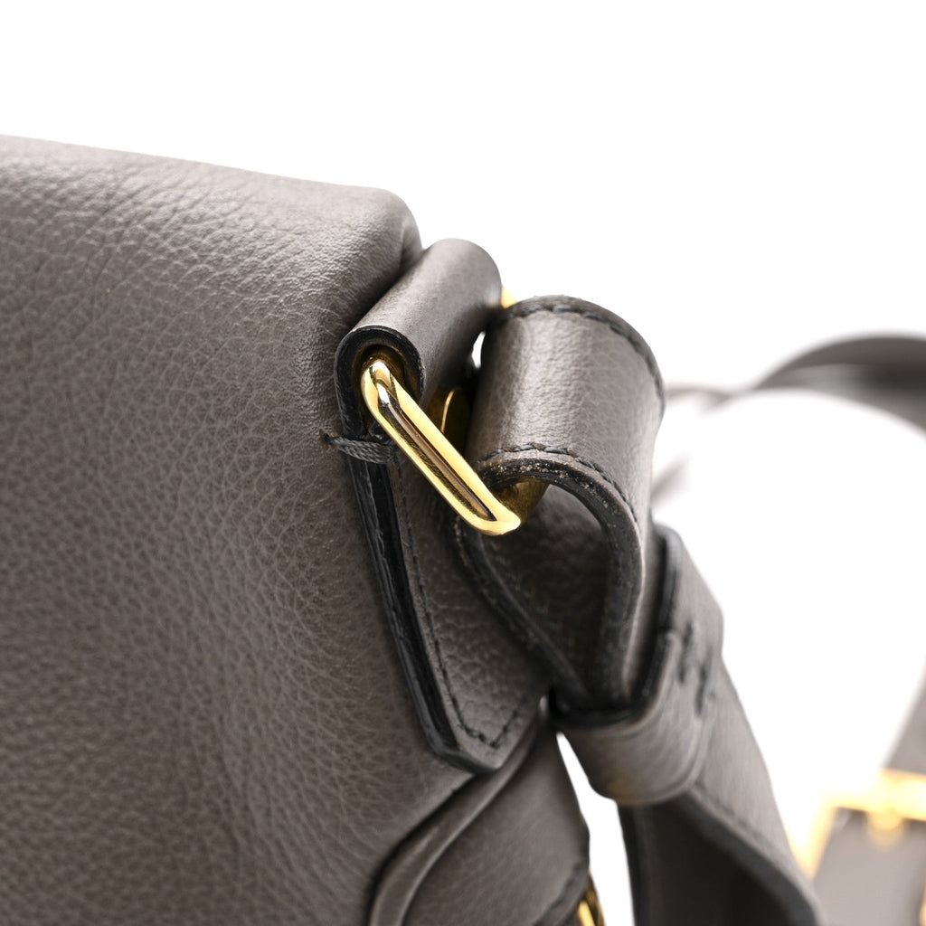 Calfskin Medium Shaded Jennifer Crossbody Bag Grey