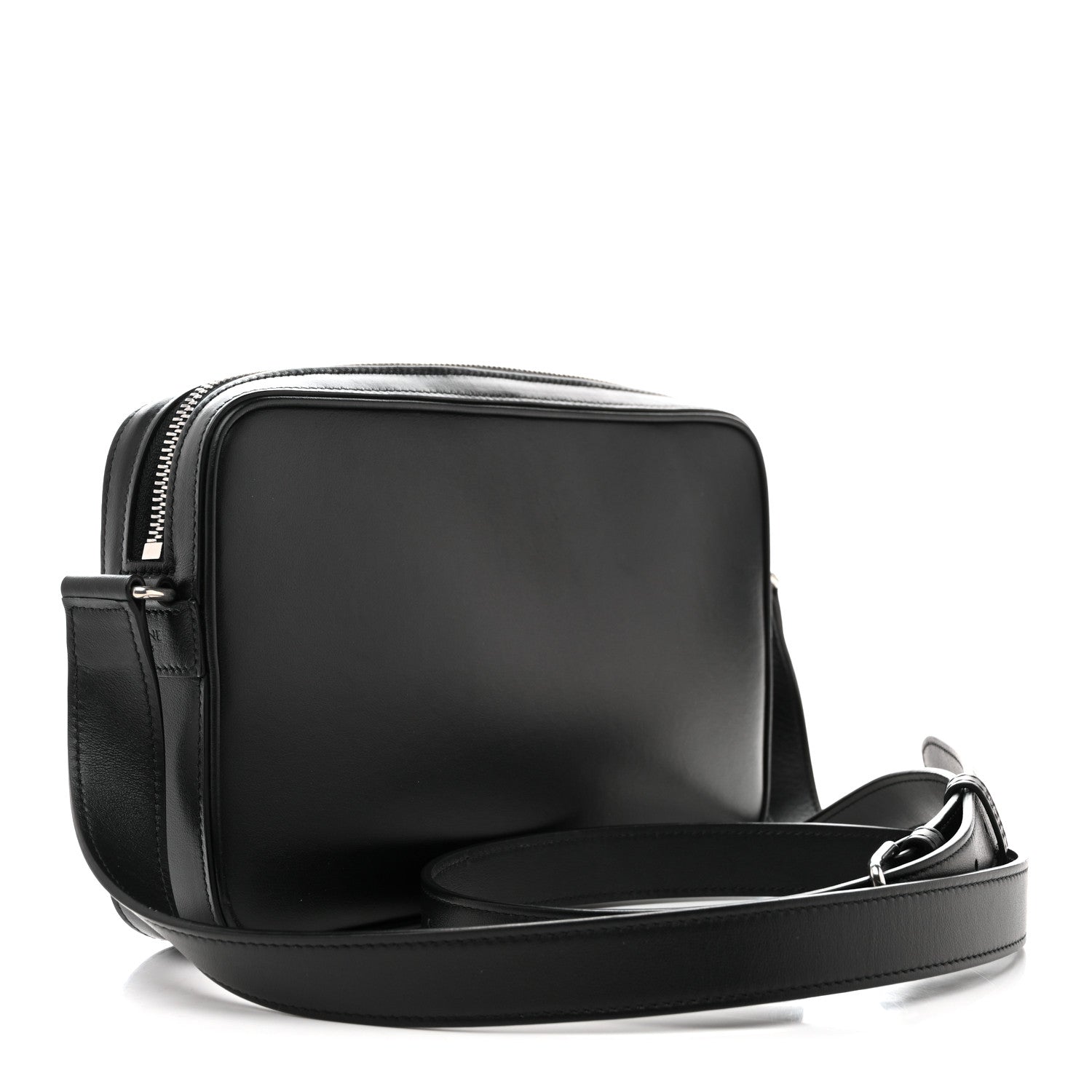 Smooth Calfskin Medium Messenger Bag Black