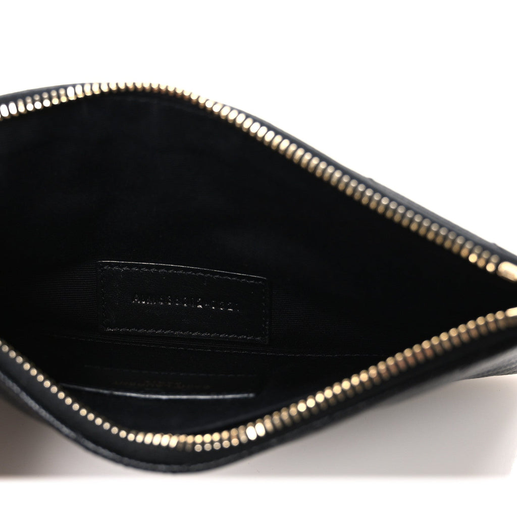 Grain De Poudre Chevron Monogram Bill Pouch Black