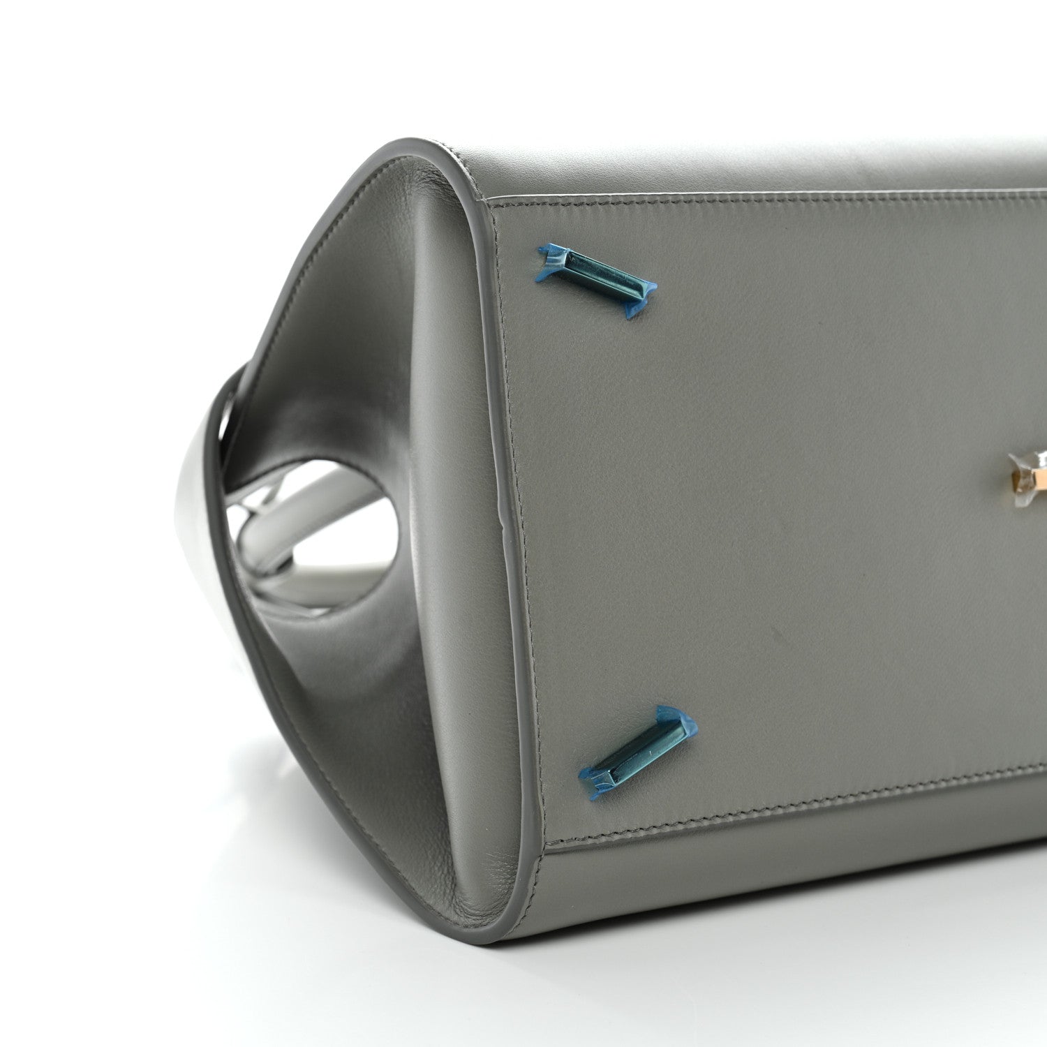 Calfskin Small Hug Bag Ash Grey