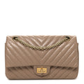 Aged Calfskin Chevron Quilted 2.55 Reissue 225 Flap Beige