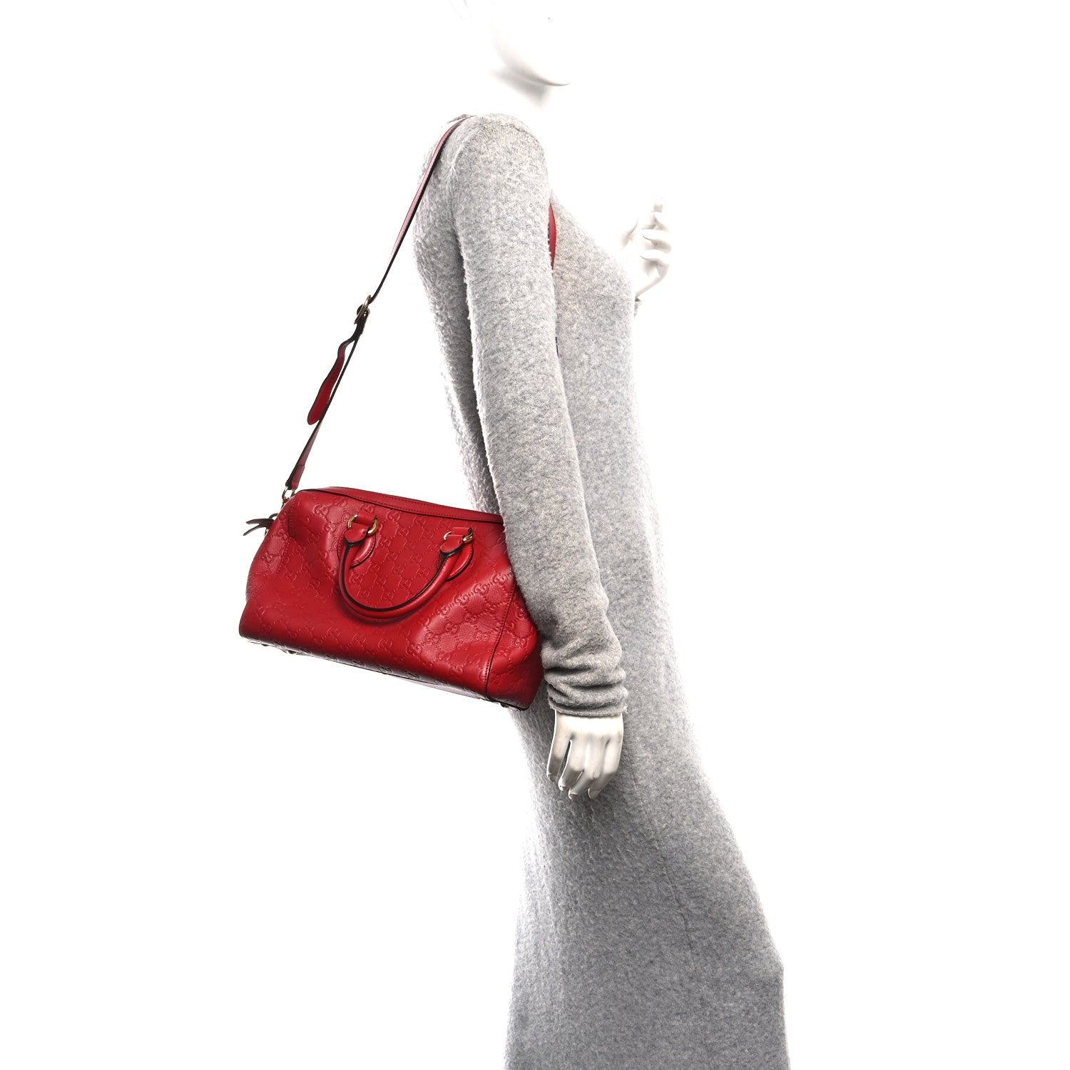 Guccissima Signature Boston Hibiscus Red