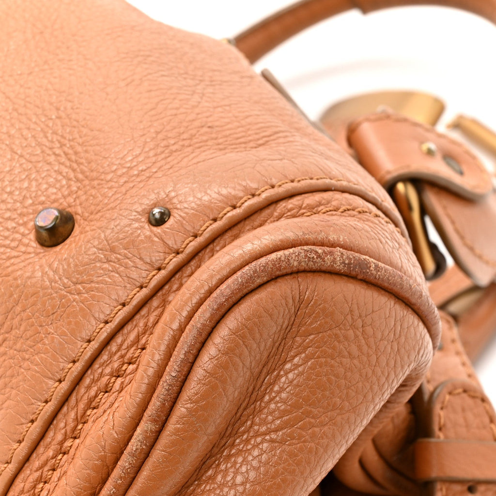 Calfskin Medium Paddington Satchel Tan