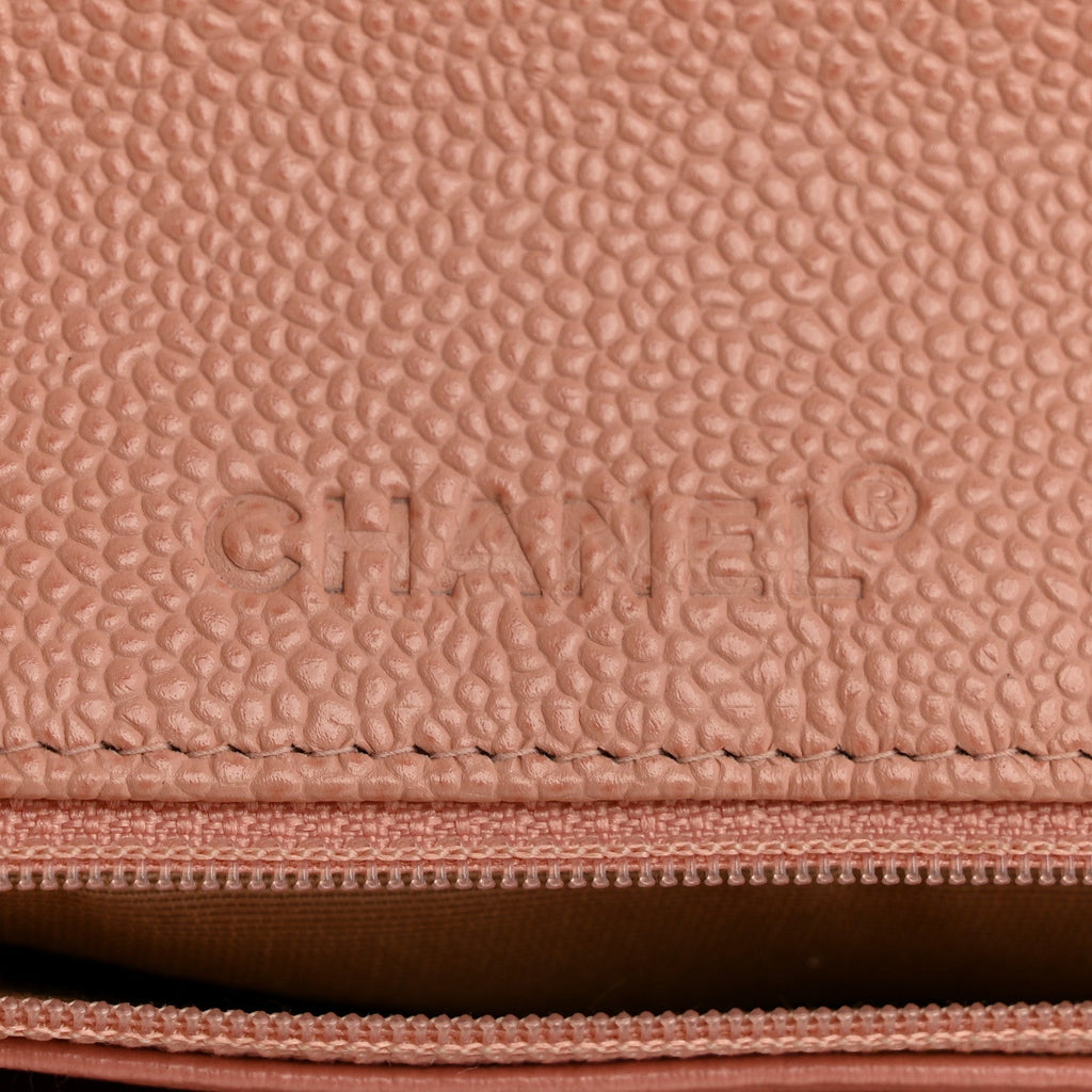 Caviar Quilted XL Jumbo Single Flap Light Pink