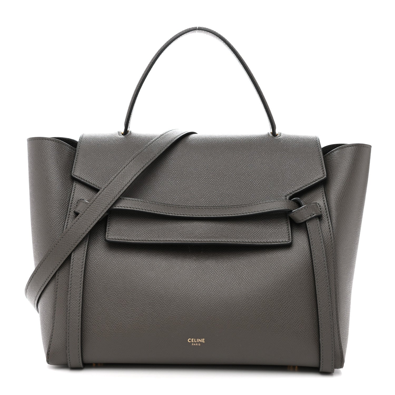 Grained Calfskin Mini Belt Bag Grey