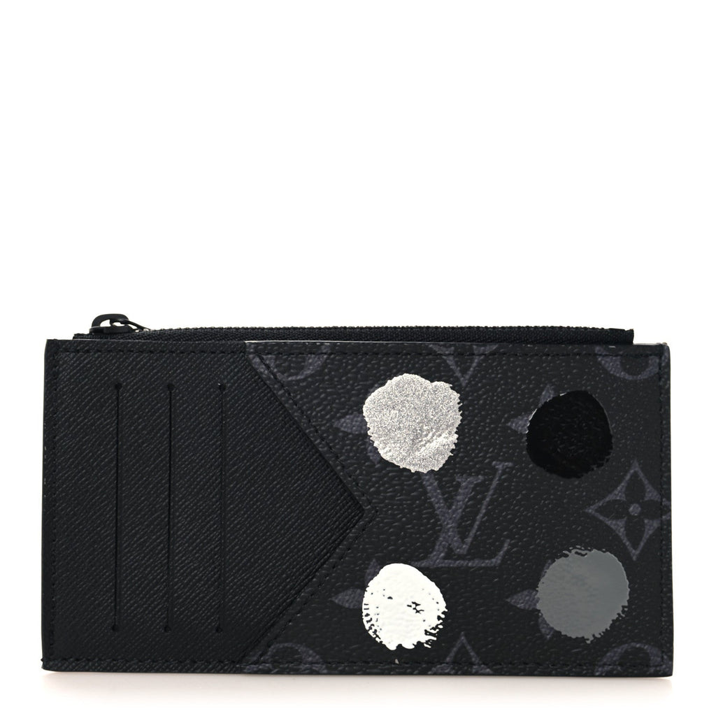 LV X YK Monogram Eclipse Taiga Coin  Holder