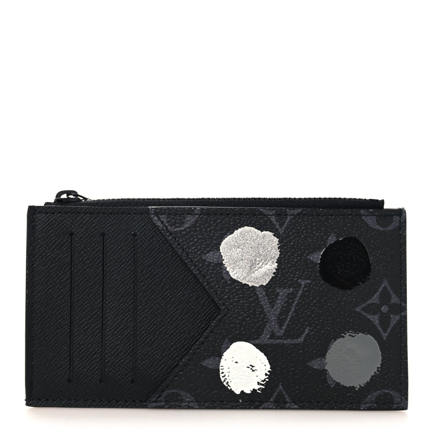LV X YK Monogram Eclipse Taiga Coin  Holder
