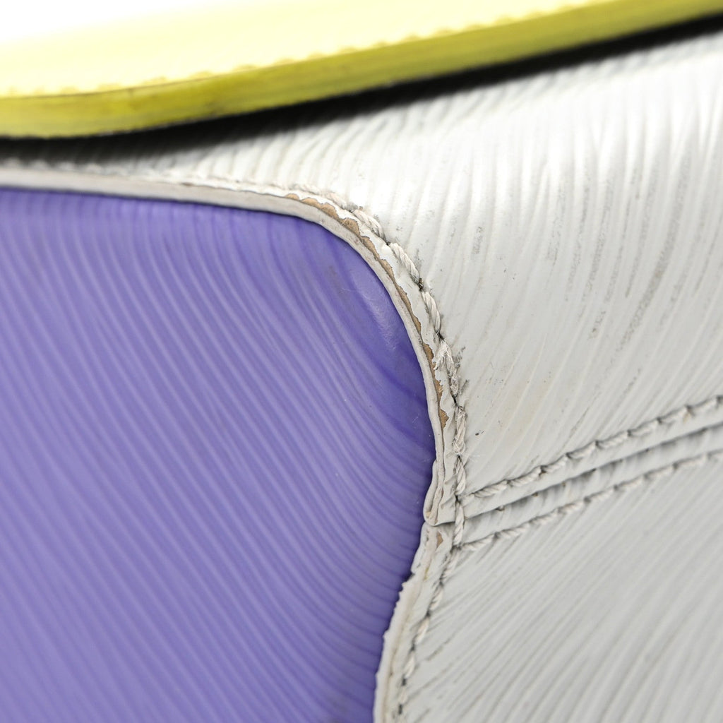 Epi Twist Shoulder Bag MM Purple Yellow Grey