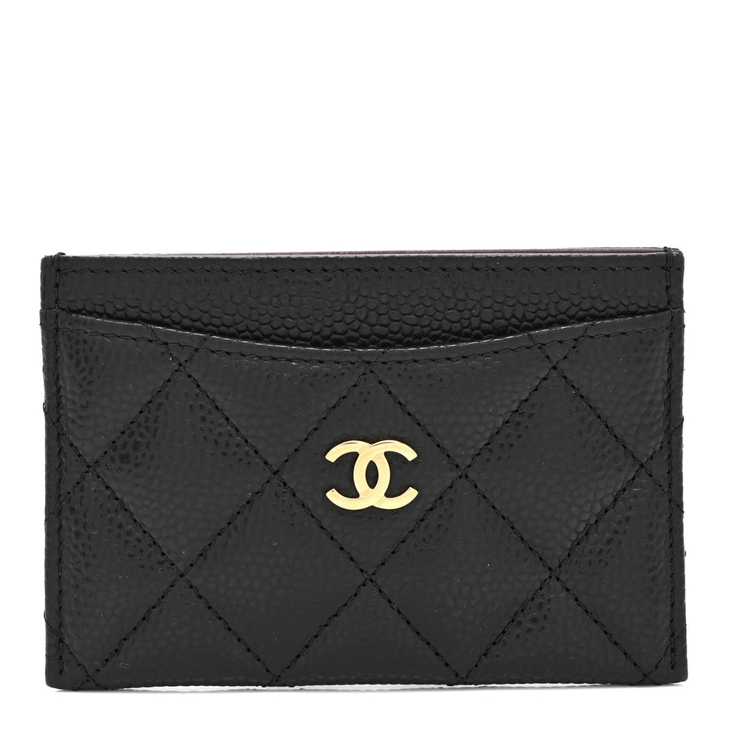 Caviar Quilted  Holder Black