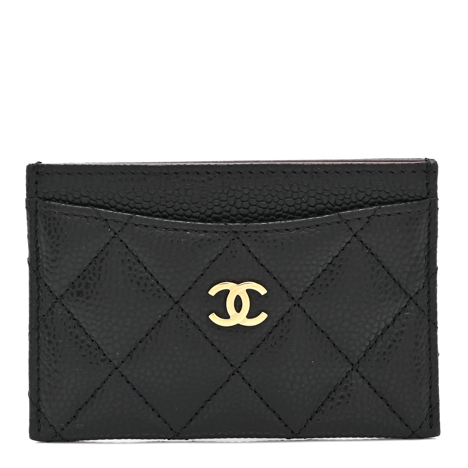 Caviar Quilted  Holder Black
