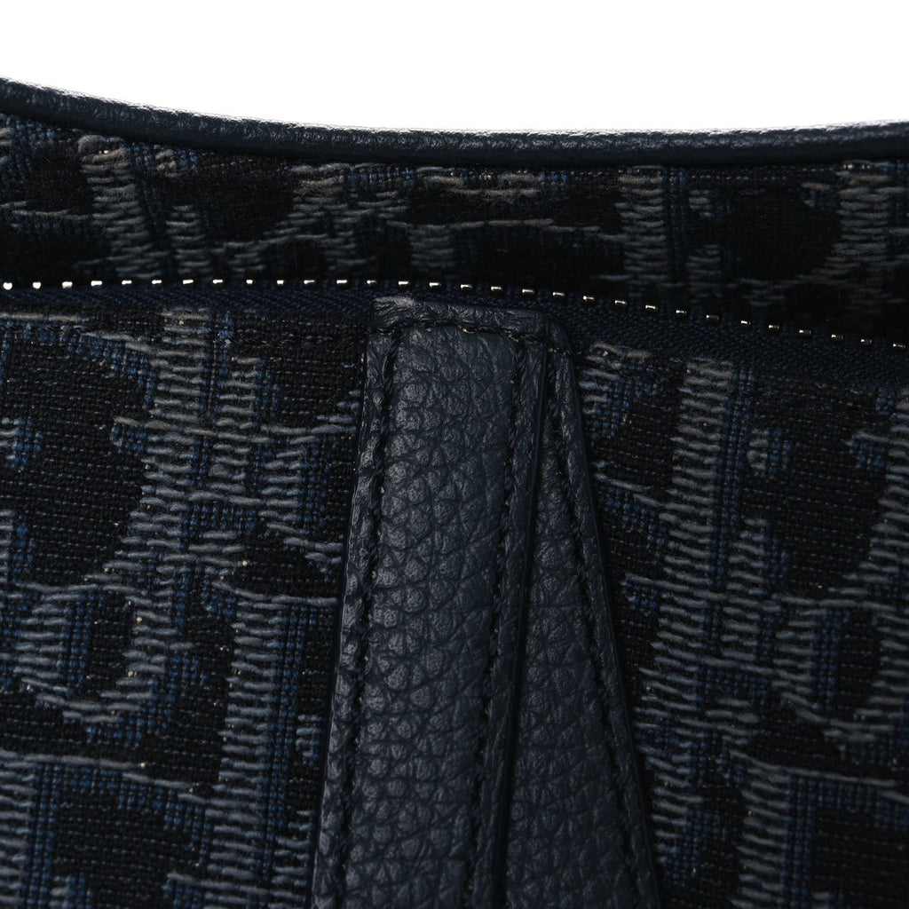 Oblique Mens Saddle Bag Black Blue