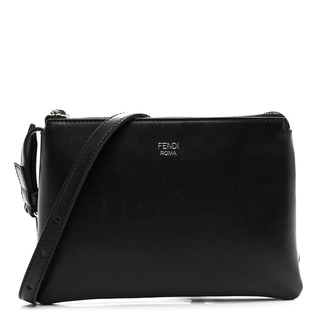 Vitello Mini Crossbody Pouch Black