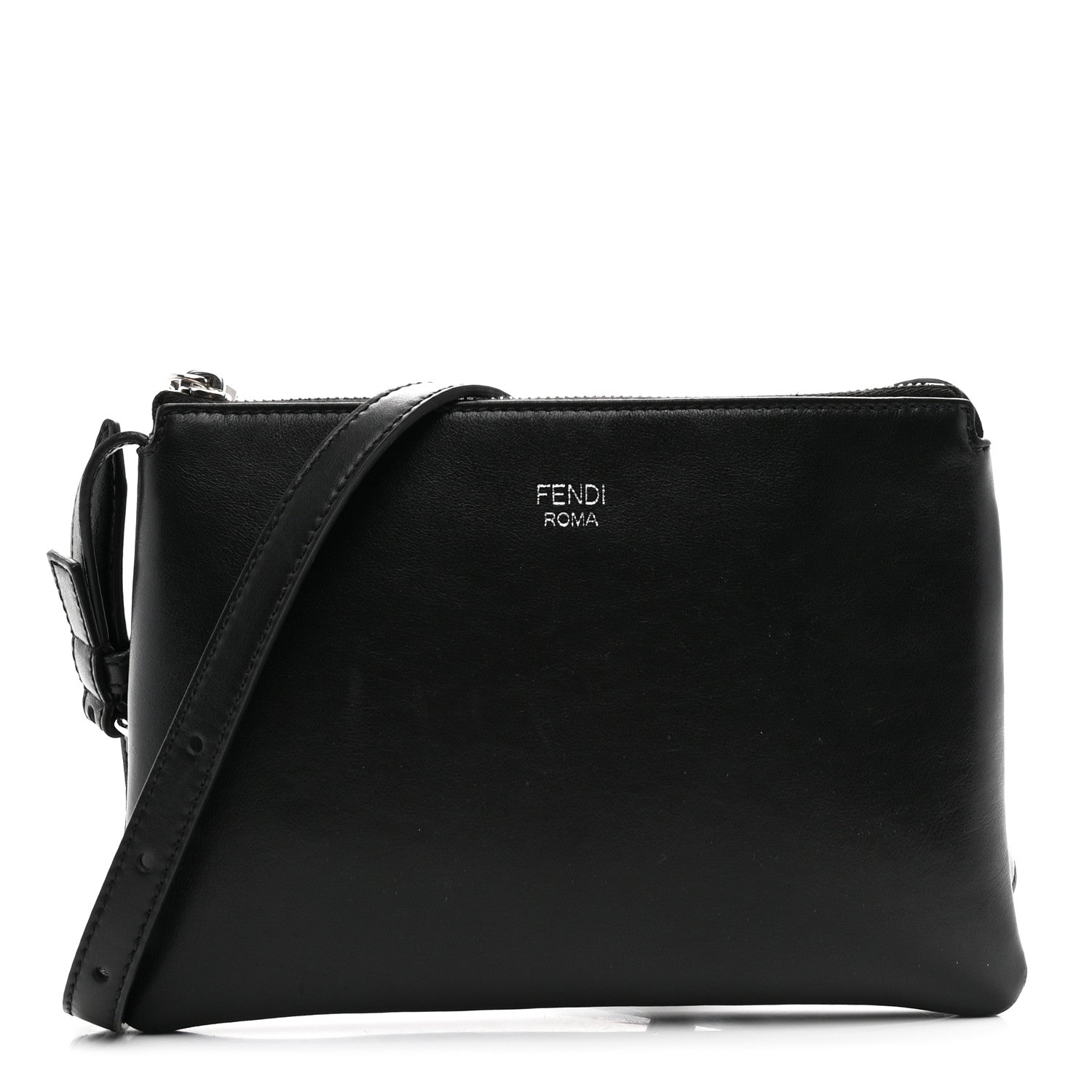 Vitello Mini Crossbody Pouch Black