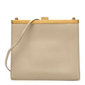 Smooth Calfskin Mini Clasp Bag Beige