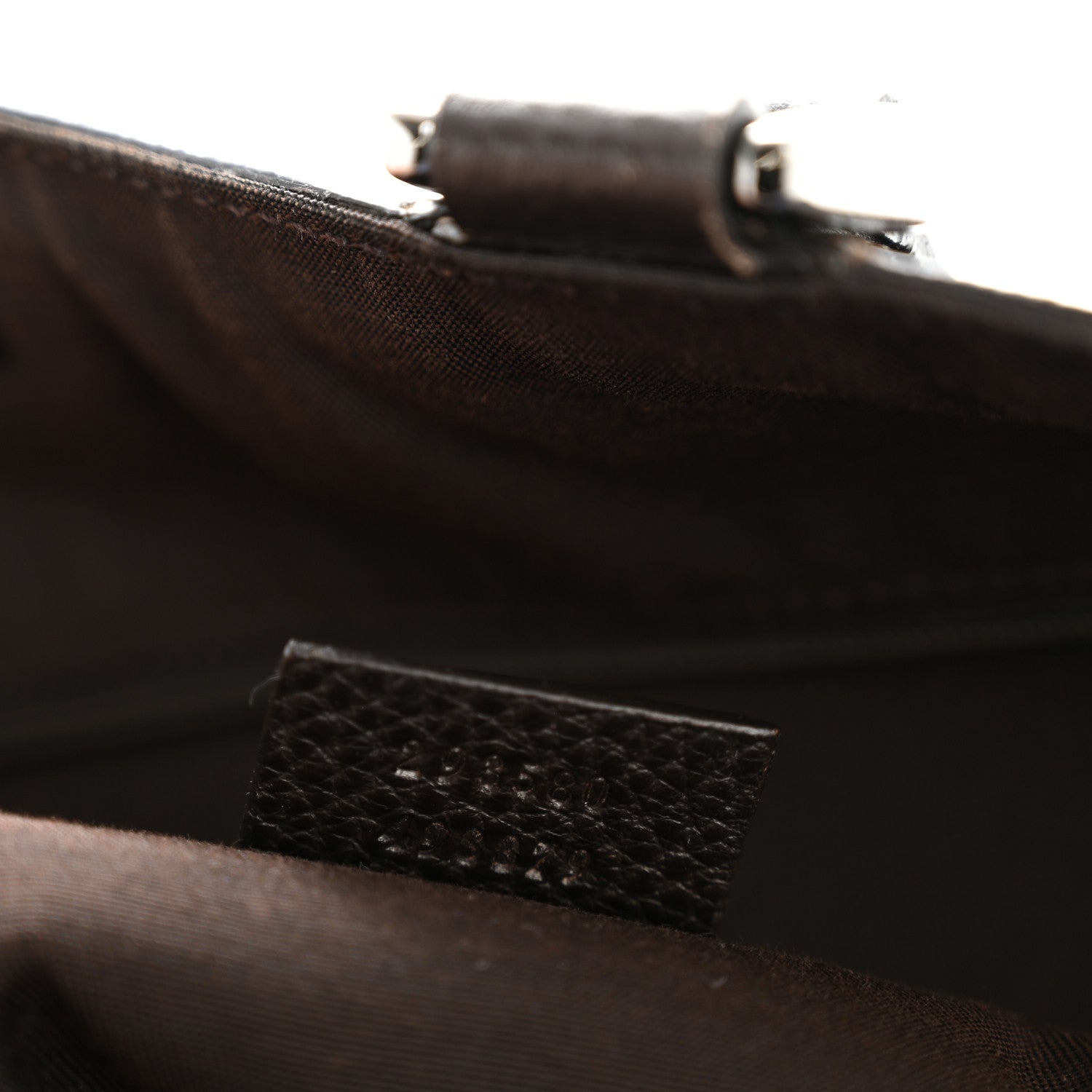 Denim Monogram Large Abbey Tote Dark Brown