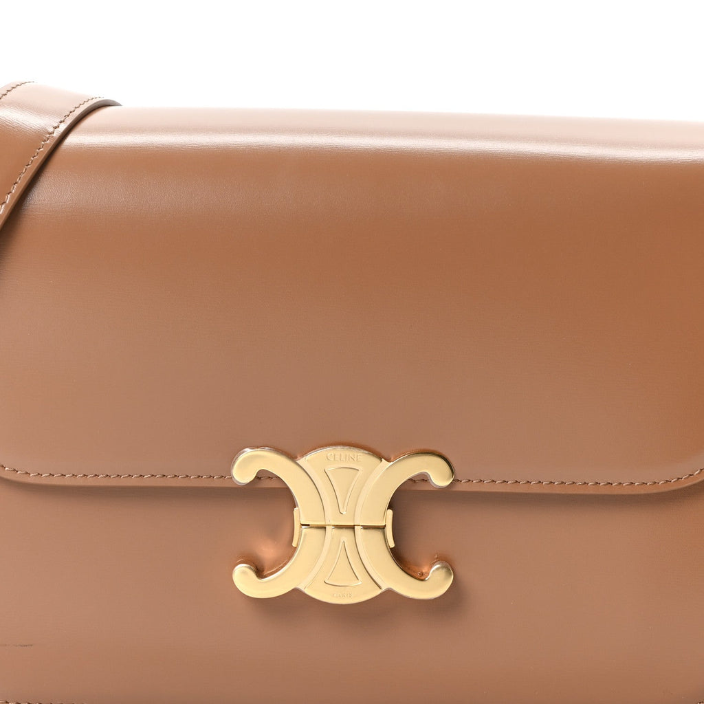 Shiny Calfskin Medium Triomphe Bronze