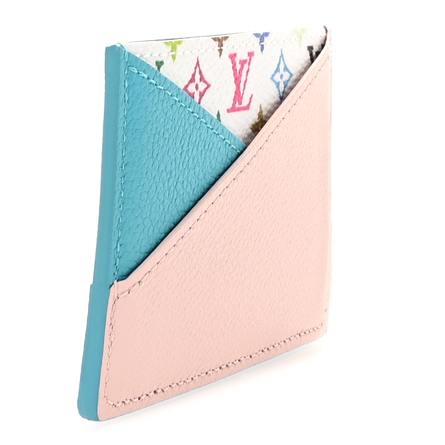 LV X TM Monogram Multicolor Criss-Cross  Holder Kabira Blue Rose