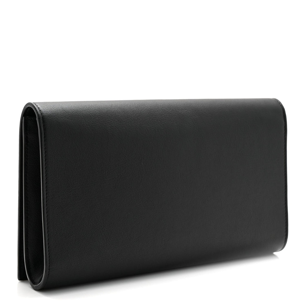 Calfskin Monogram Large Belle De Jour Clutch Black