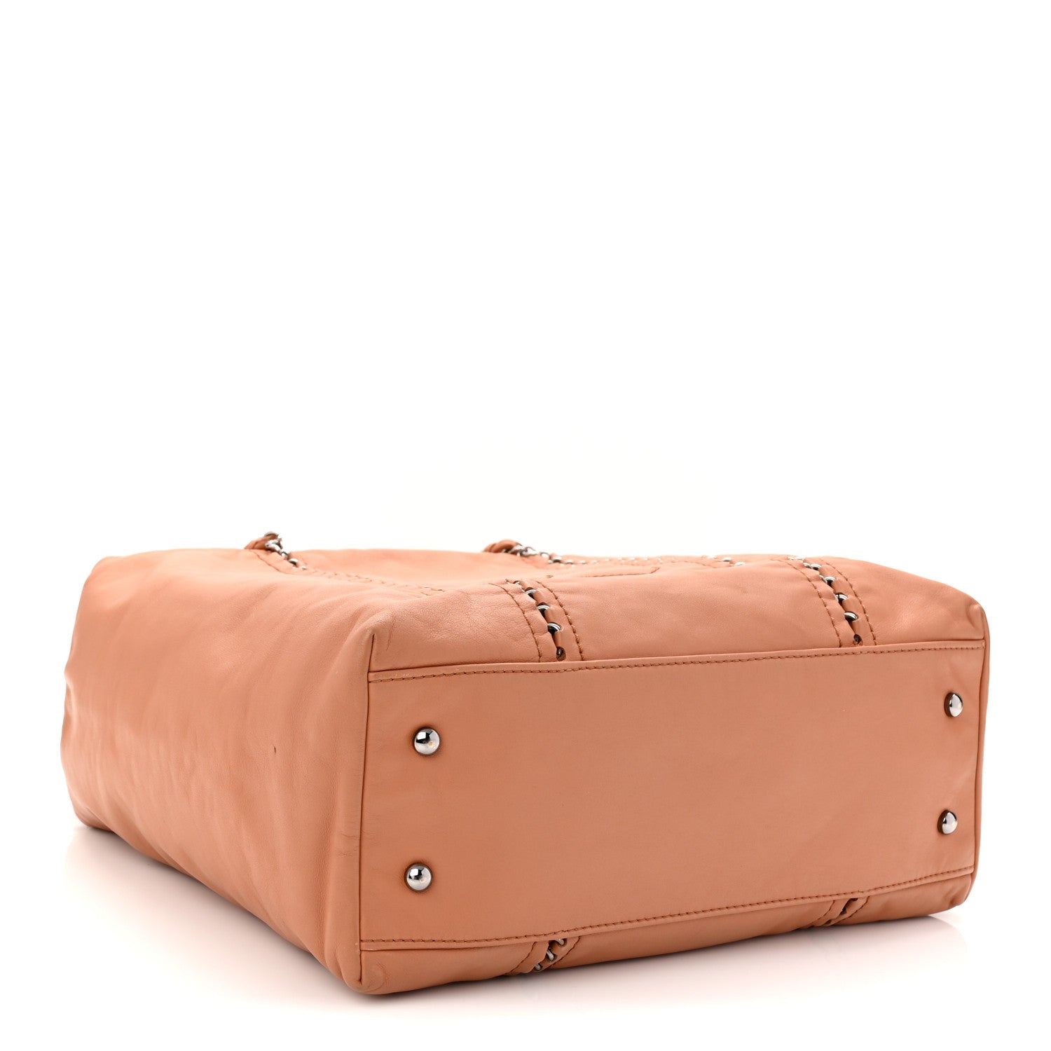 Smooth Calfskin Luxe Ligne Tote Dark Beige
