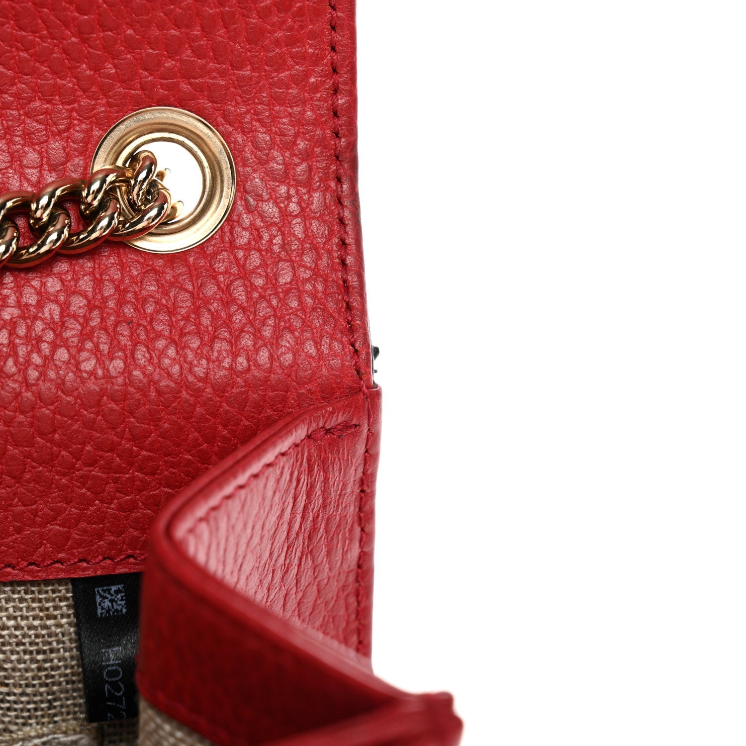 Dollar Calfskin Small Interlocking G Shoulder Bag Red