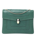 Calfskin Serpenti Forever Medium Shoulder Bag Emerald Green