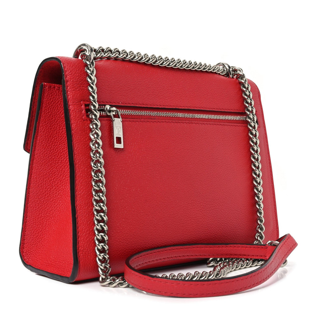 Soft Calfskin My Lockme Chain Bag BB Poppy