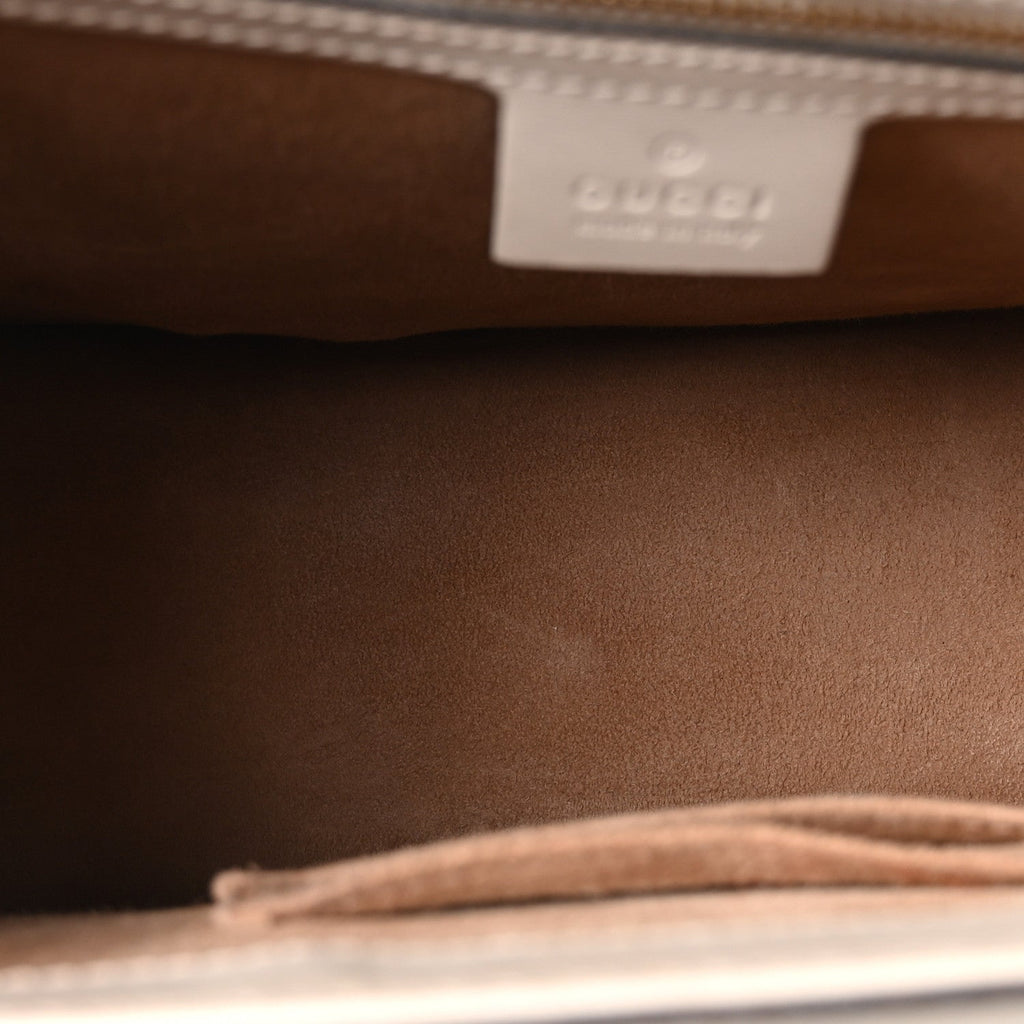 Calfskin Web Medium Sylvie Top Handle Bag White