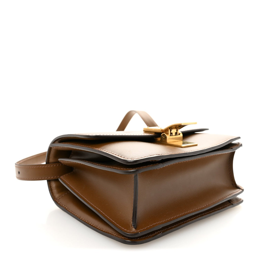 Box Calfskin Small Classic Box Flap Bag Camel