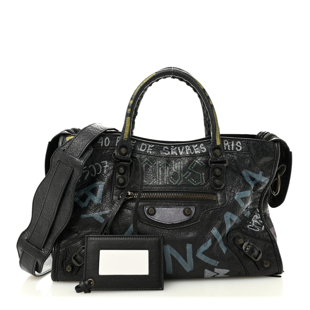Agneau Graffiti All Over Classic Hardware S City Black Multicolor