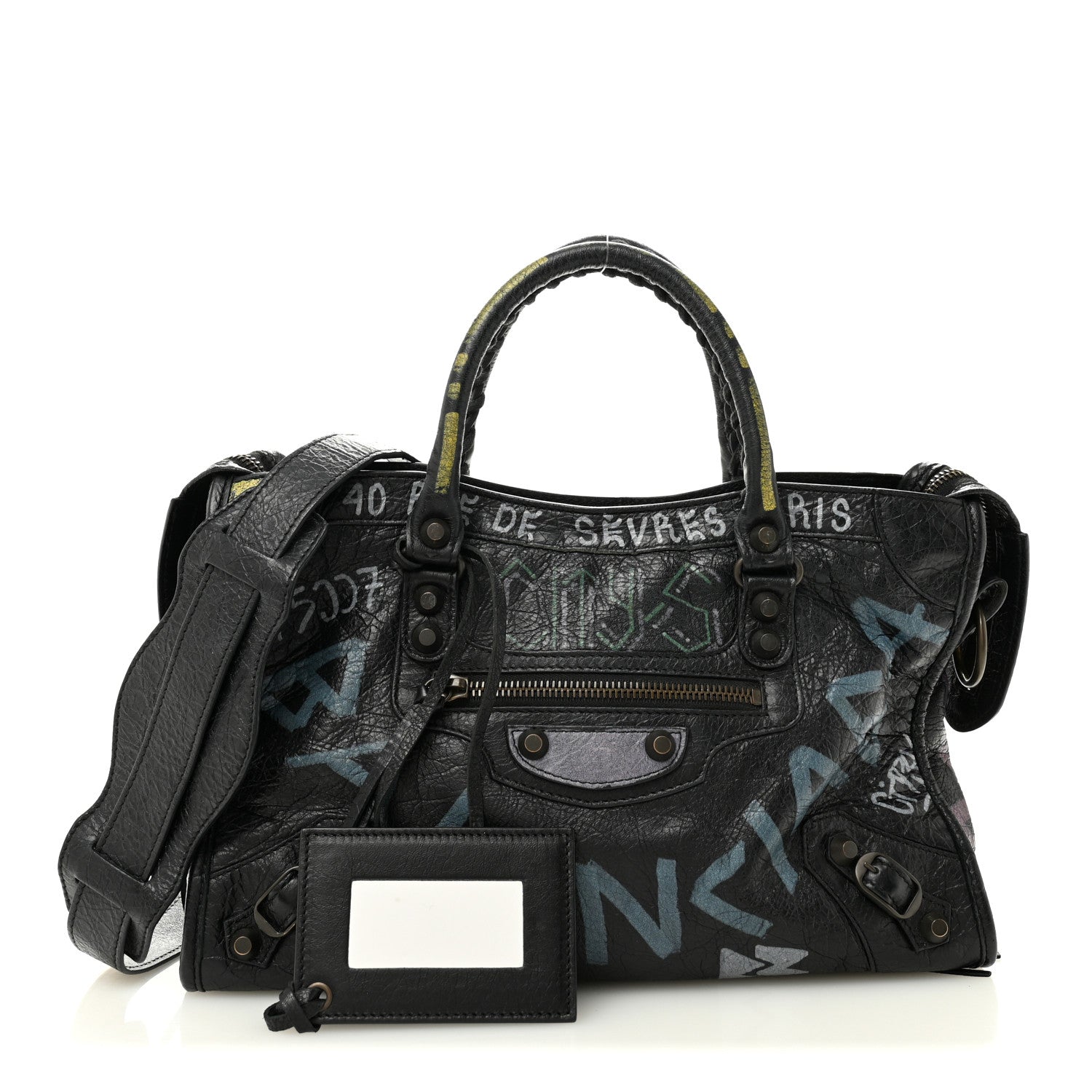 Agneau Graffiti All Over Classic Hardware S City Black Multicolor
