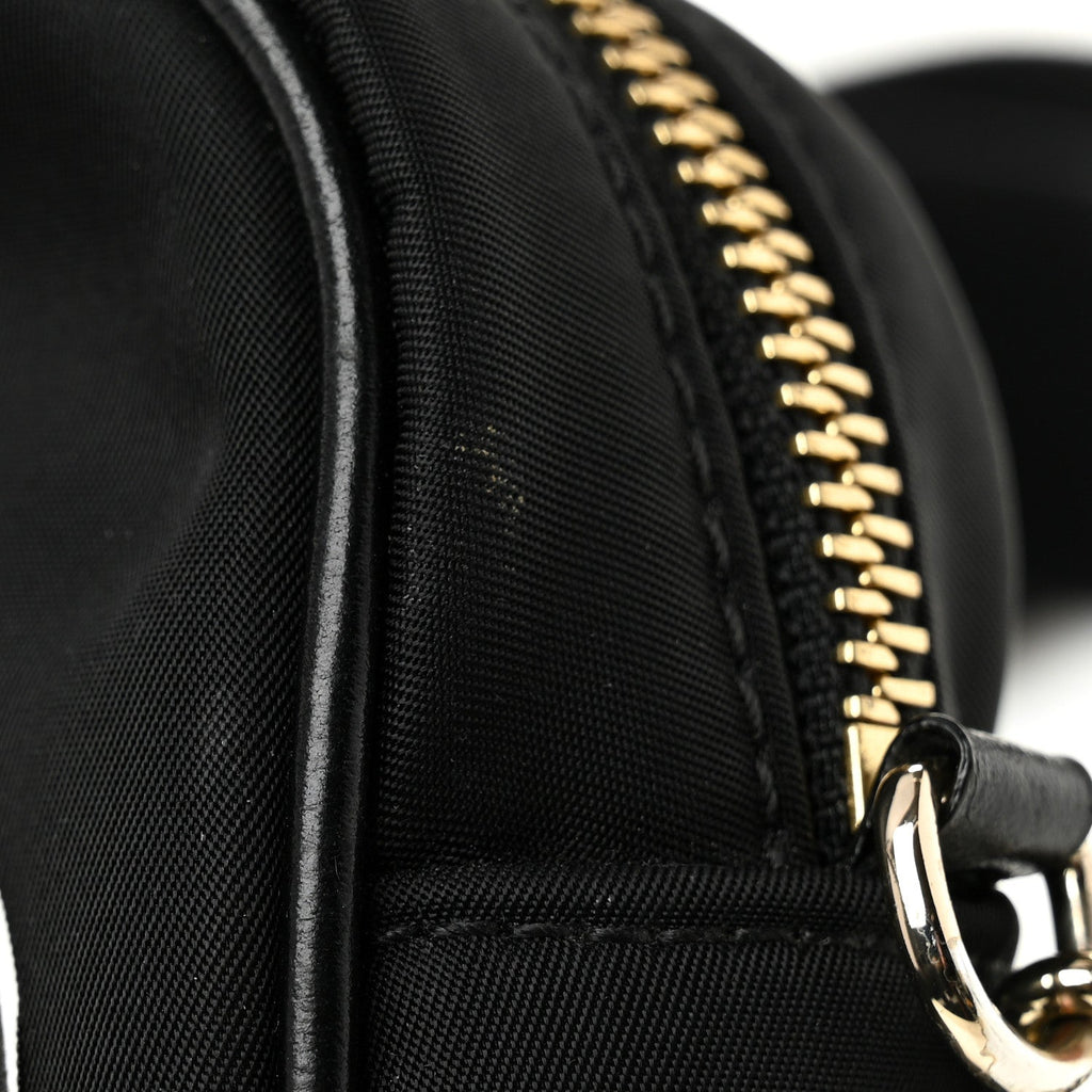 Nylon Lorelle Logo Camera Bag Black