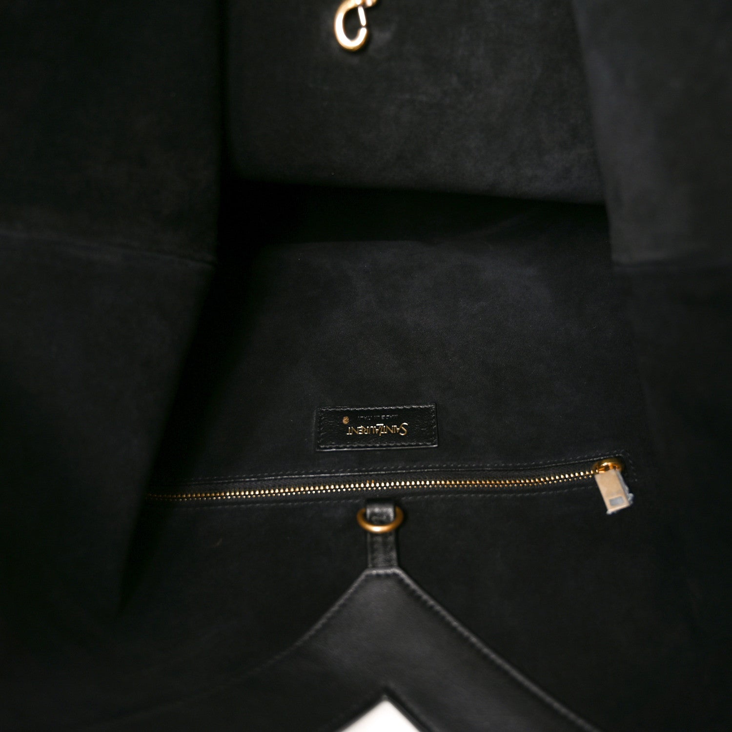 Santorini Lux Calfskin Y Drawstring Tote Black