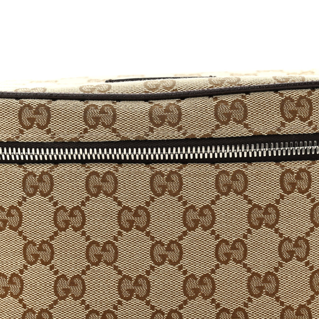 Monogram Dollar Calfskin Waist Pouch Beige Ebony Testa di Moro Marrone Scuro
