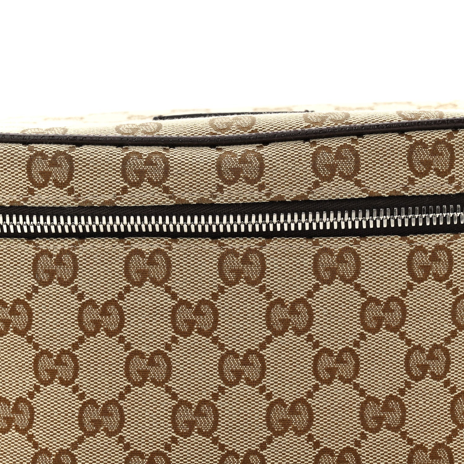 Monogram Dollar Calfskin Waist Pouch Beige Ebony Testa di Moro Marrone Scuro