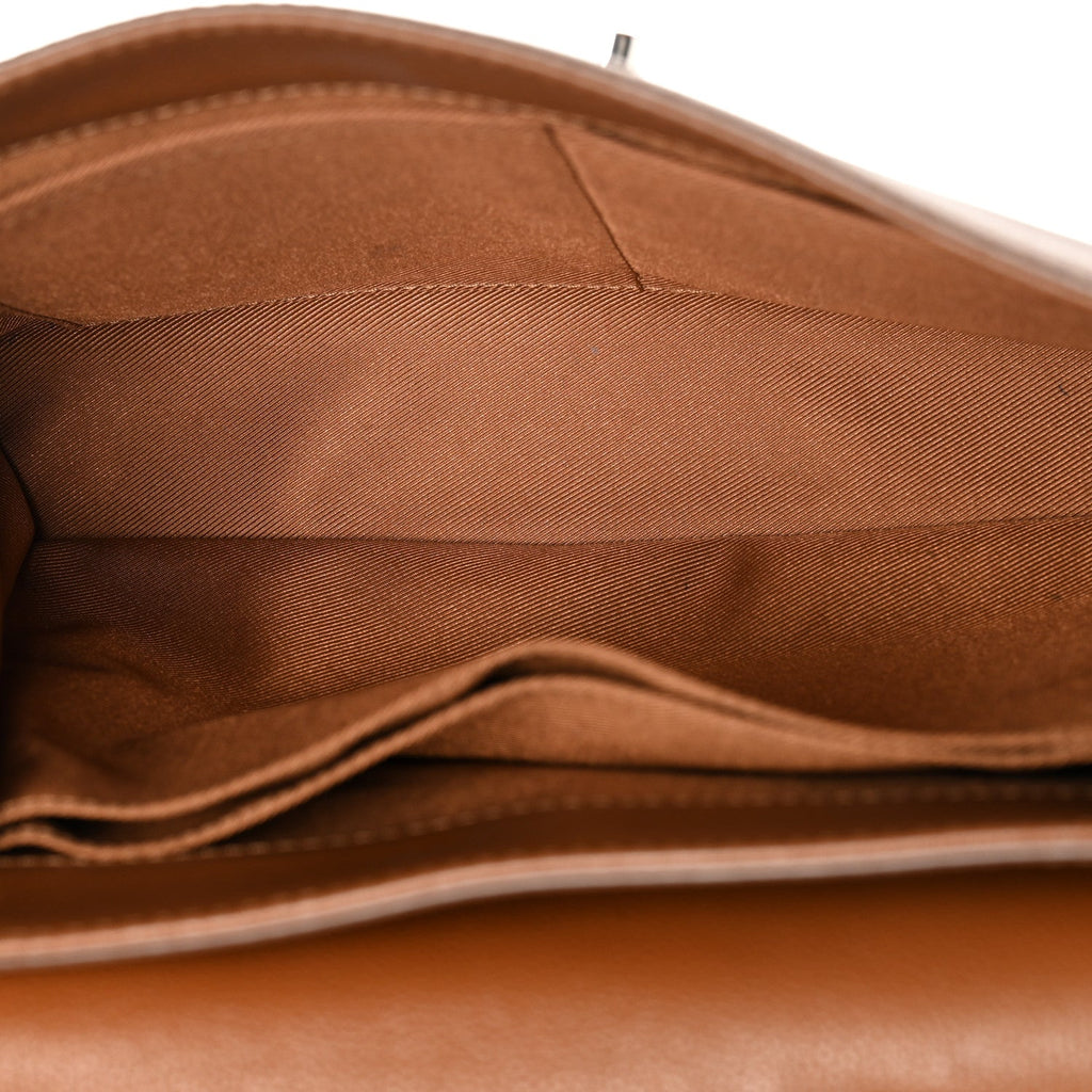 Soft Calfskin Lockme II Top Handle Cognac